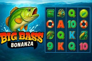 Big Bass Bonanza na 62M plataforma com pescador animado e símbolos de bônus na tela